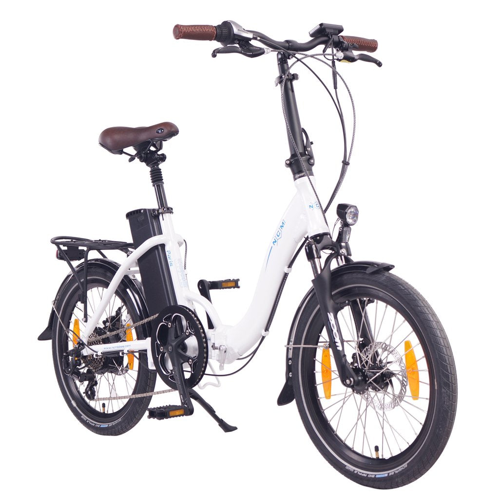 NCM Paris+ (Plus) Folding Electric Bike in white