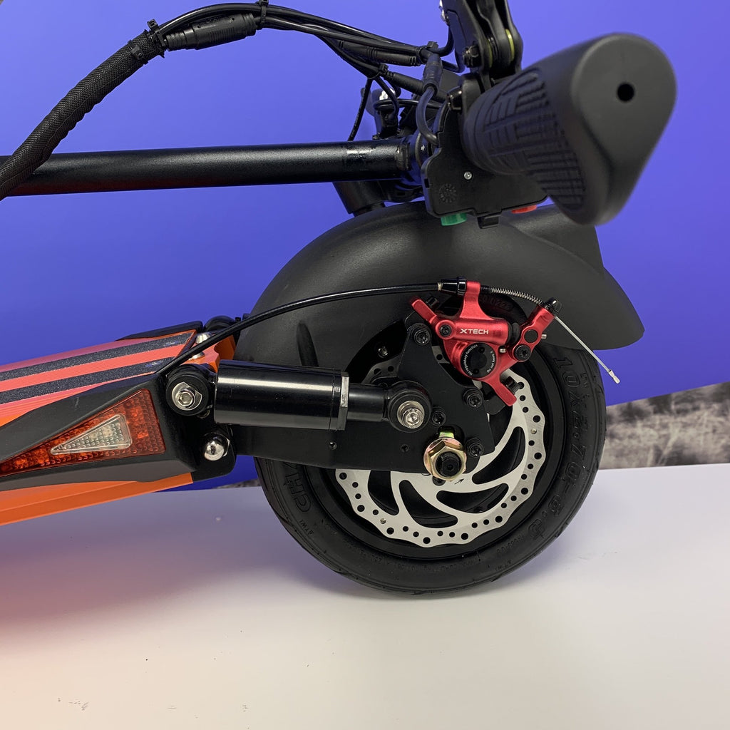 EMOVE CRUISER 52V 1600W DUAL SUSPENSION ELECTRIC SCOOTER (2021 Model) folded rear wheel