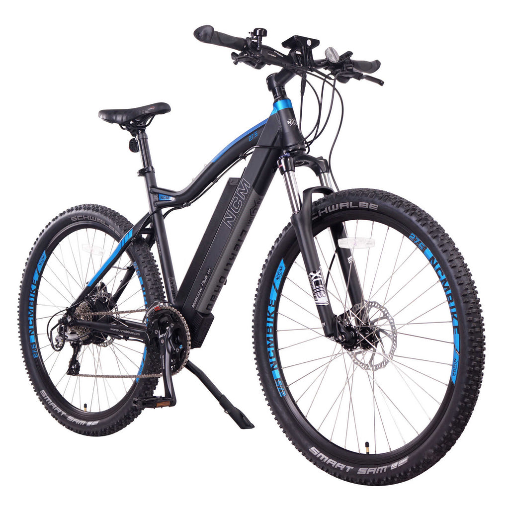 NCM Moscow Plus Electric Mountain Bike,E-Bike, 250W, 48V 16Ah with blue trim